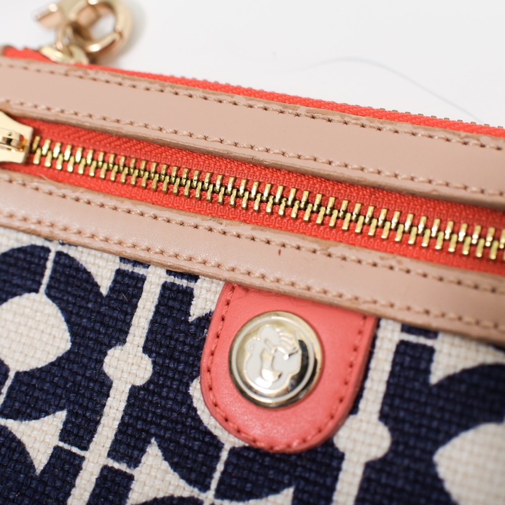 *3for$25/ 5for$39 Spartina 449 Hilton Head Wristlet Navy Cream Coral Geometric - Picture 6 of 13